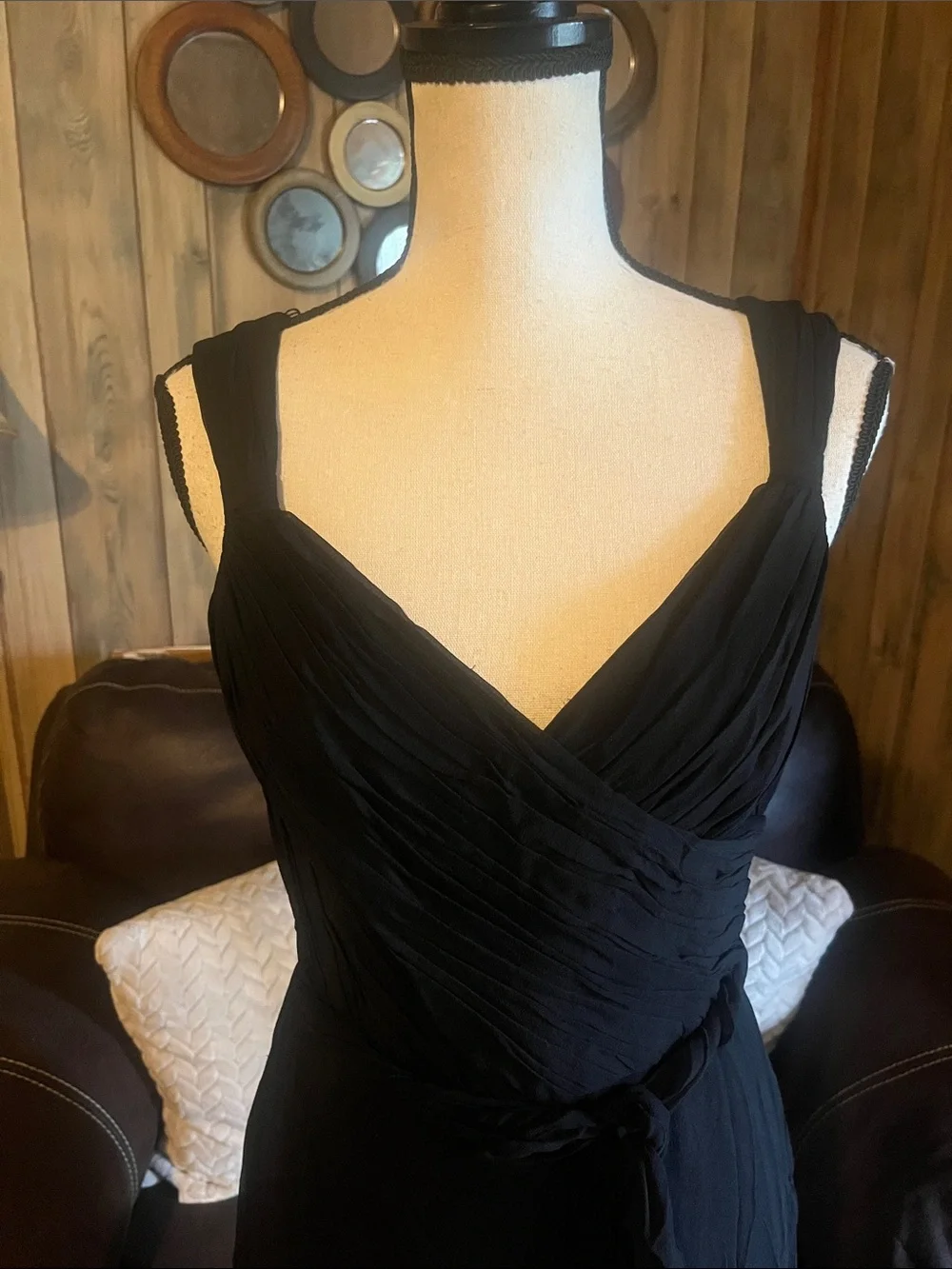 Donna Morgan Black Silk Dress Handkerchief  Dark Fairy Whimsigoth Fairygoth